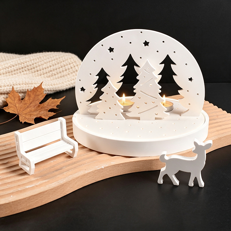 Candle Making Tools - Christmas Elk Tealight Candle Holder Silicone
