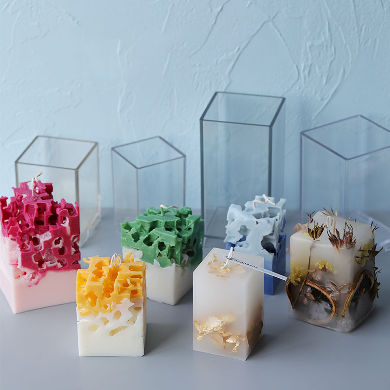 Candle Making Kits - 3D Square Rectangle Column Candle Mold