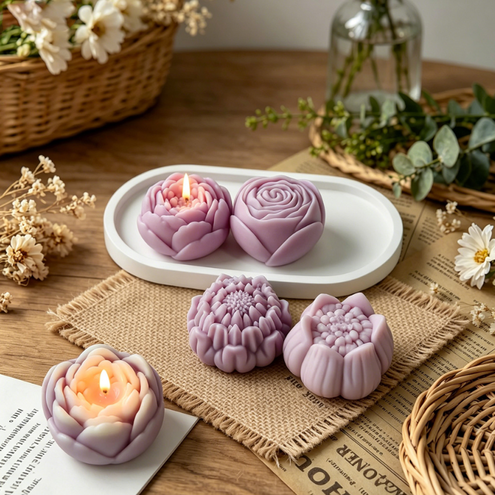 3D Flower Silicone Mold Peony  - Candle Making Course recension och pris