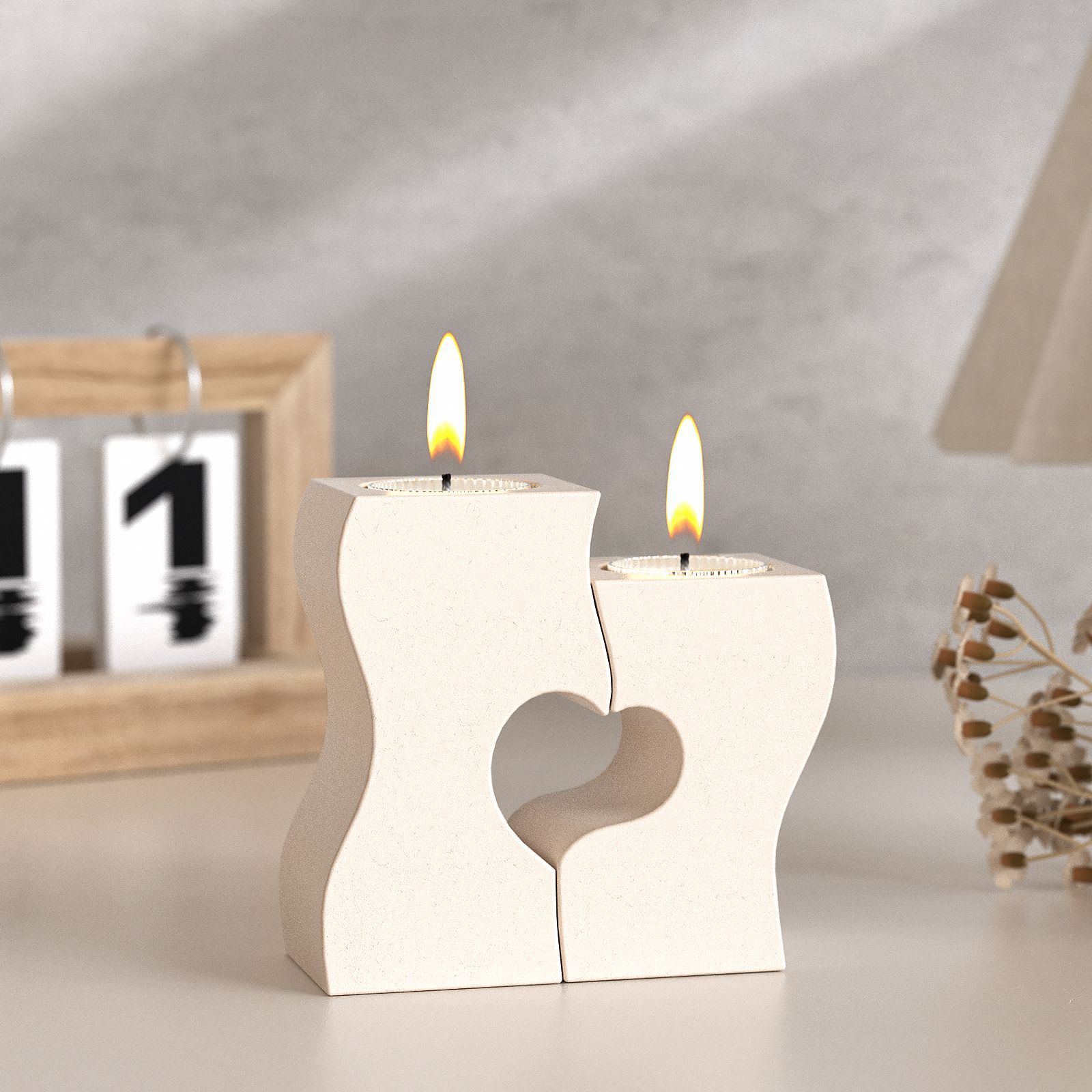 S Heart Candlestick Silicone M - Candle Making Tools recension och pris