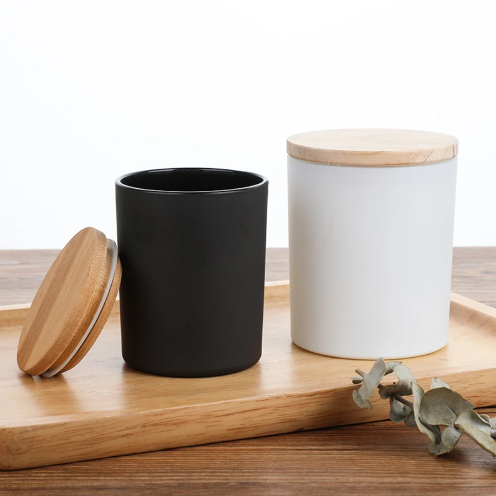 Wooden Cover Glass Candle Jars - Candle Making Homewood recension och pris