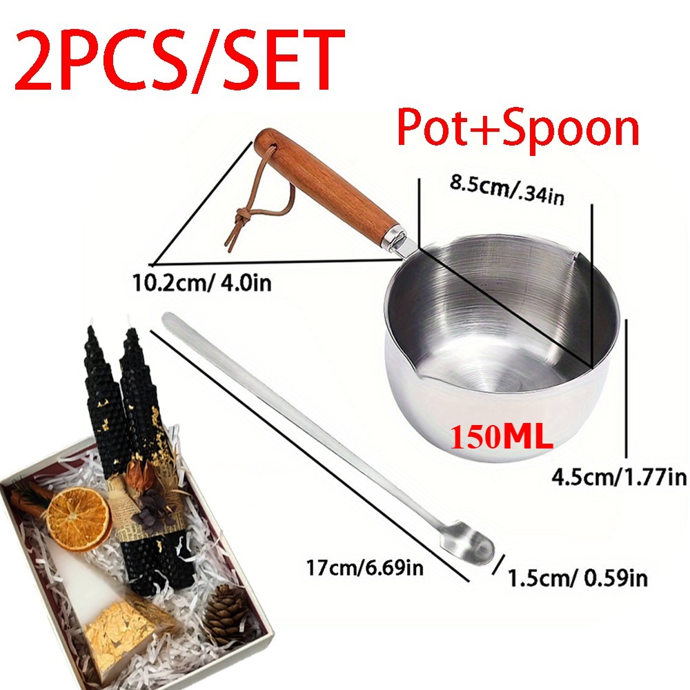 2PCS/SET Wood Handle Wax Melti - Candle Making Homewood recension och pris