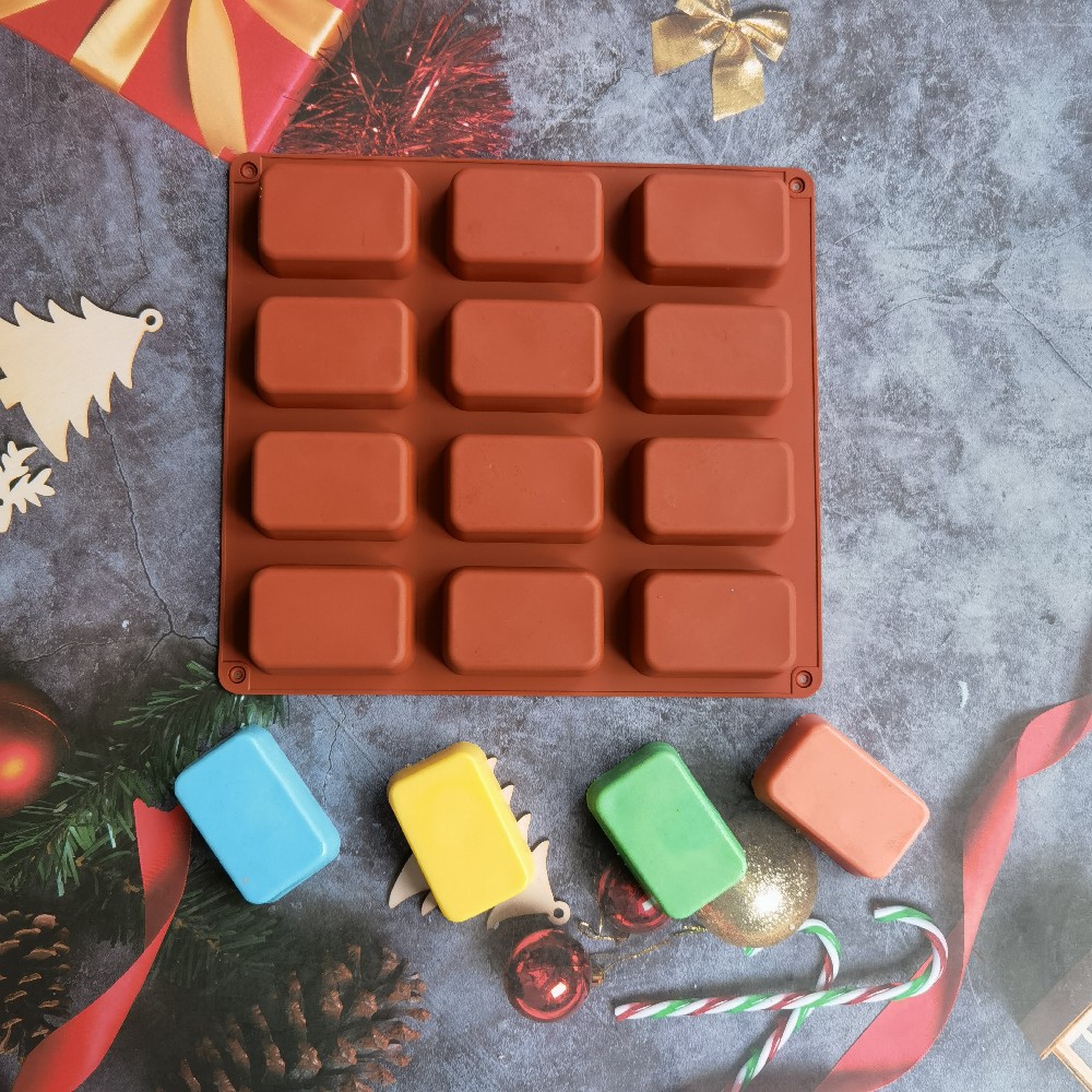 12 Cavity Square Silicone Soap - Candle Making Workshop recension och pris