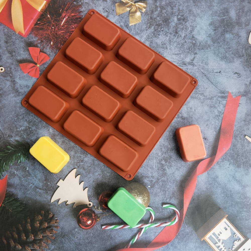 12 Cavity Square Silicone Soap - Candle Making Workshop recension och pris