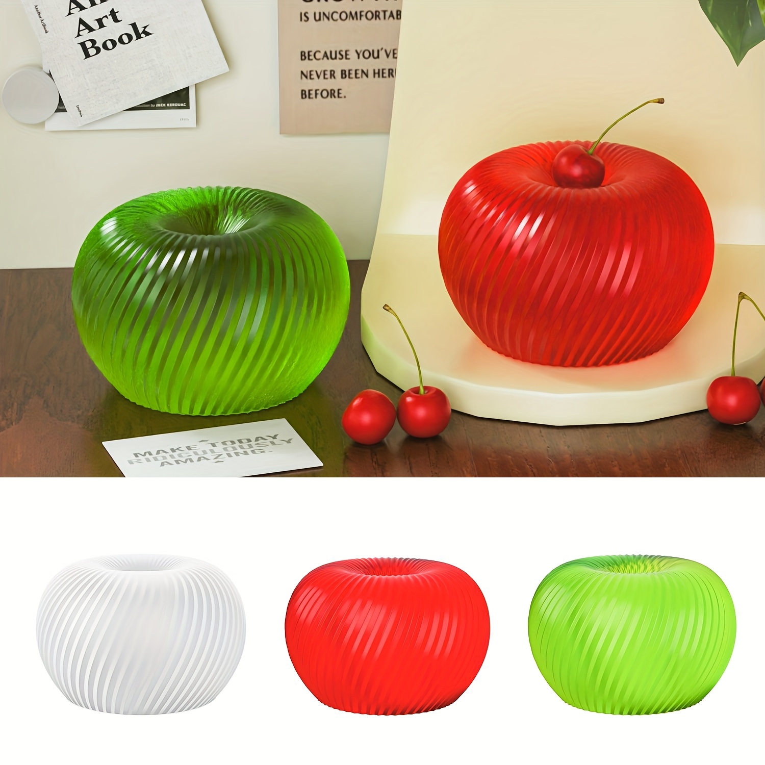A trendy red apple silicone mo - Candle Making Tools recension och pris